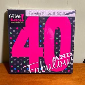 40th birthday keepsake canvas